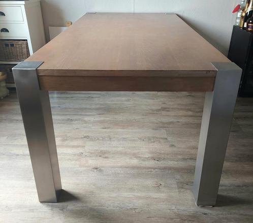 Massief licht eiken eetkamer tafel., Huis en Inrichting, Tafels | Eettafels, Gebruikt, 50 tot 100 cm, 150 tot 200 cm, Vijf personen of meer