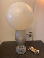 Vintage Tafellamp Vaasmodel met Bol Lampenkap, Ophalen of Verzenden, Gebruikt, Glas, Minder dan 50 cm