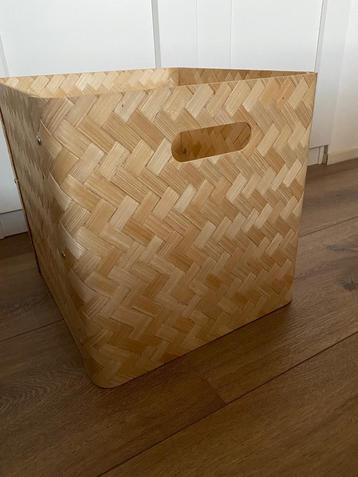 Ikea Bullig bamboe opbergbak doos hout beschikbaar voor biedingen
