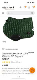 Te koop zadeldek en oornetje lemieux loire groen, Ophalen of Verzenden, Zo goed als nieuw