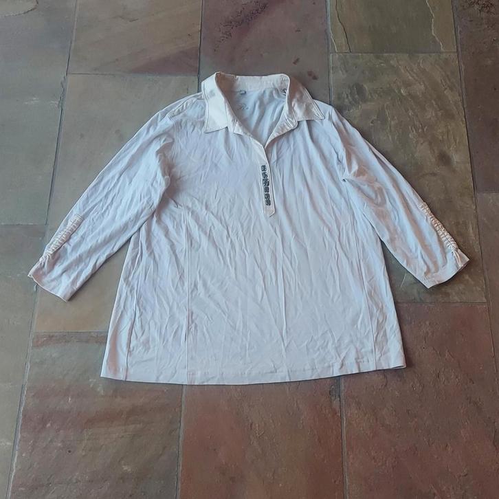 Vintage witte longsleeve Rabe maat 48, Kleding | Dames, Grote Maten, Gedragen, Shirt of Top, Wit, Ophalen of Verzenden