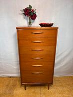 Gratis bezorging!Mid century retro vintage teak Ladekast1960, Mid century retro vintage teak ladekast 1960 deens design, Gebruikt