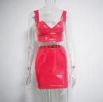 Roze lak leren rok en top setje leer glimmende sexy dames, Kleding | Dames, Rokken, Verzenden, Nieuw, Roze