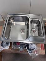 Frank Dubbele RVS Wasbak - Nieuw & Zo Goed Als Nieuw, Ophalen, Nieuw, 50 tot 100 cm, Frank