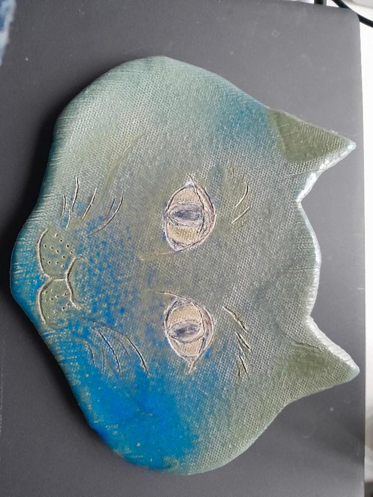 Keramieke kattenkop nr 8, Antiek en Kunst, Antiek | Keramiek en Aardewerk, Ophalen of Verzenden