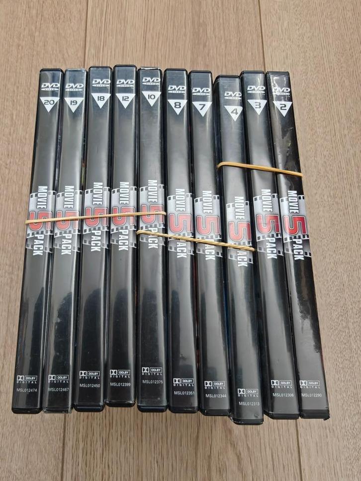 Movie 5 pack deel 2, 3, 4, 7, 8, 10, 12, 18, 19, 20, Cd's en Dvd's, Dvd's | Actie, Gebruikt, Actie, Vanaf 16 jaar, Ophalen of Verzenden