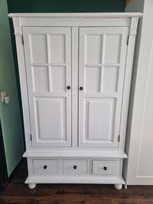 Babykamerset wit brocant, Kinderen en Baby's, Kinderkamer | Commodes en Kasten, Gebruikt, Kast, 105 cm of meer, 100 cm of meer