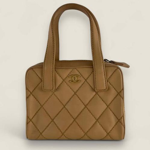Authentieke Chanel wild stitch handtas beige, Sieraden, Tassen en Uiterlijk, Tassen | Damestassen, Gebruikt, Handtas, Beige, Ophalen of Verzenden