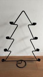 Zwart metalen Kerstboom voor 8 waxine lichtjes 72 cm, Ophalen of Verzenden, Zo goed als nieuw