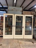 3 delige set oude ensuite / schuifdeuren glas in lood, Doe-het-zelf en Verbouw, Deuren en Horren, Ophalen, Gebruikt, 120 cm of meer