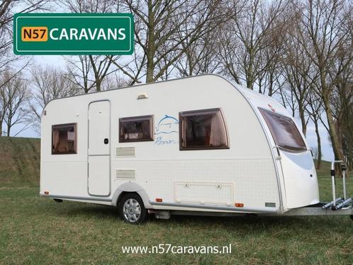Bürstner Flipper 435 TS / Dorema luifel, Caravans en Kamperen, Caravans, Bedrijf, tot en met 4, 750 - 1000 kg, Rondzit, Bürstner