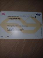Dagkaart vrij treinreizen NS, Tickets en Kaartjes, Trein, Bus en Vliegtuig, Eén persoon, Trein, Algemeen kaartje