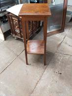 Vintage eiken plantentafeltje piëdestal tafeltje, Antiek en Kunst, Ophalen