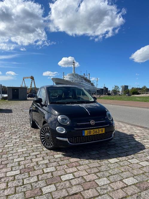 Fiat 500 Twinair Turbo 80pk 2016 Panoramadak Automaat Zwart, Auto's, Fiat, Particulier, Airbags, Airconditioning, Bluetooth, Centrale vergrendeling