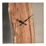 Nieuwe WANDKLOK klok mango hout in epoxy - wall clock, Huis en Inrichting, Woonaccessoires | Klokken, Goner, Wandklok, Ophalen of Verzenden