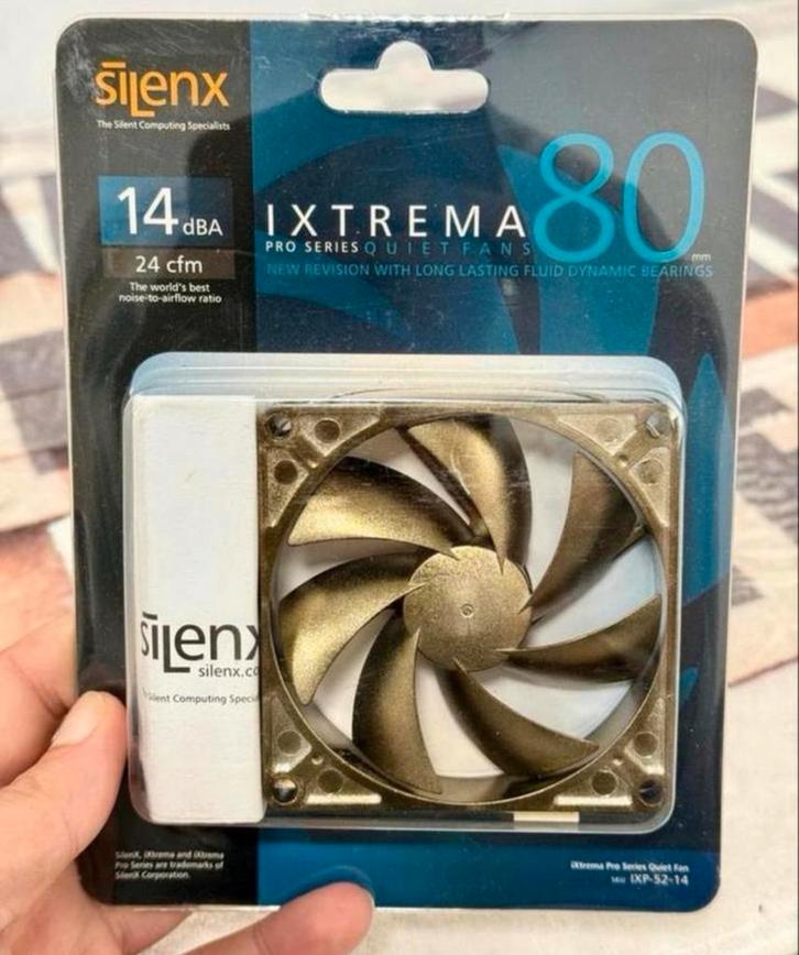 siLenx IXTREMA 80 Pro-ventilator IPX-54-14 thermistor 14dBa, Computers en Software, Computerkoelers, Nieuw, Luchtkoeling, Ophalen of Verzenden