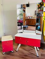 Vintage kaptafel + nachtkastje, Huis en Inrichting, Tafels | Kaptafels, Ophalen, Gebruikt, Vintage, 50 tot 100 cm
