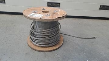 80 meter RVS staalkabel 8mm op rol 1 euro /meter beschikbaar voor biedingen