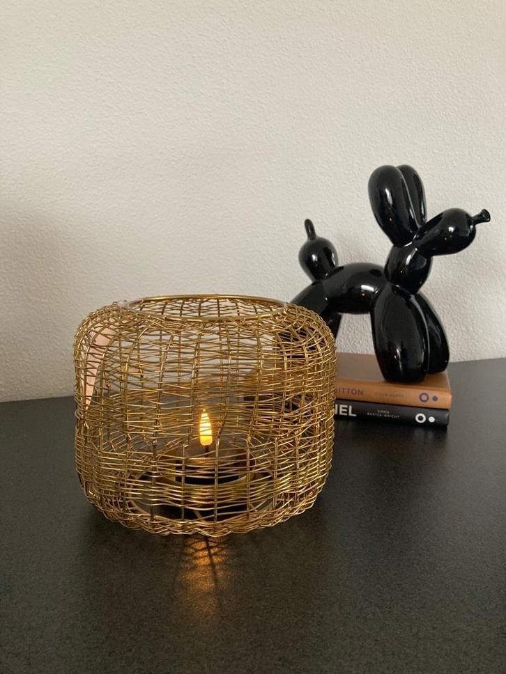 Light & Living Windlicht Skoop goud Nieuw!, Huis en Inrichting, Woonaccessoires | Kandelaars en Kaarsen, Nieuw, Kandelaar, Minder dan 25 cm