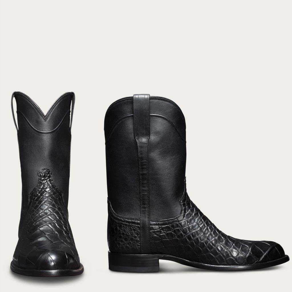 Zwarte heren krokodillen cowboy laarzen / mannen schoenen, Verzenden, Nieuw, Zwart, Boots