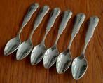 6 Brocante lepeltjes verzilverd, Antiek en Kunst, Ophalen of Verzenden