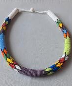 Een prachtige antieke Afrikaanse Zulu kralen choker ketting, Ophalen of Verzenden, Zo goed als nieuw, Overige kleuren