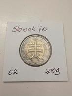 Reguliere 2 euromunt uit Slowakije 2009, Ophalen of Verzenden, Slowakije, 2 euro, Losse munt