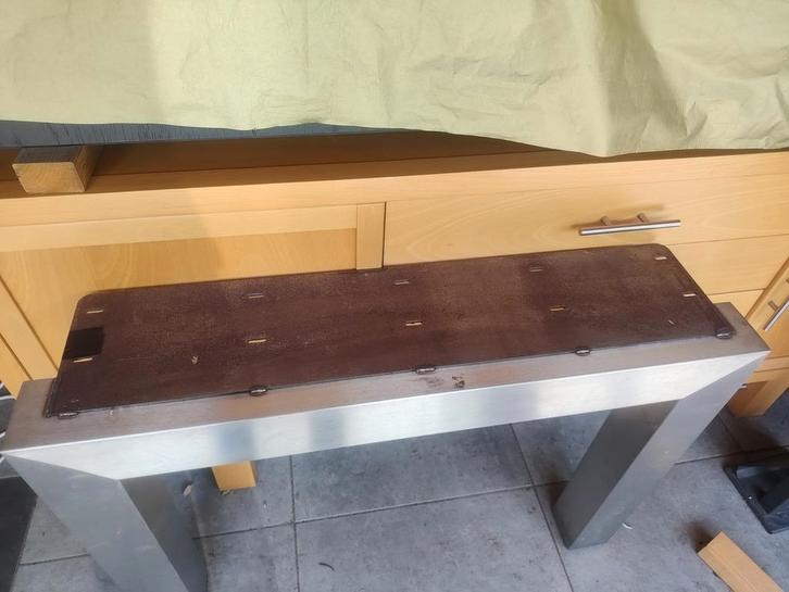 RVS zware tafelpoten U vorm, Huis en Inrichting, Tafelonderdelen, 50 tot 100 cm, Vierkant, Ophalen
