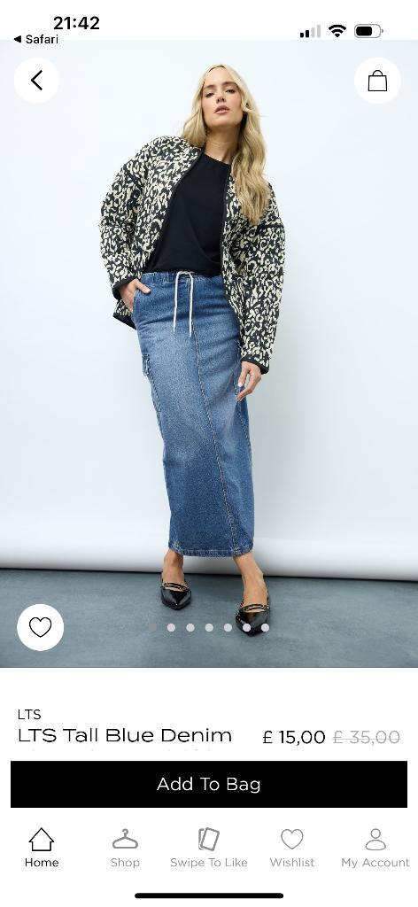 Lange spijkerrok cargomodel merk LTS maat 46 nieuw, Kleding | Dames, Rokken, Nieuw, Maat 46/48 (XL) of groter, Blauw, Onder de knie