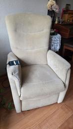 Elektrische Relaxfauteuil - sta op fauteuil Beige Stof, Comfort, Gebruikt, 75 tot 100 cm, Ophalen of Verzenden