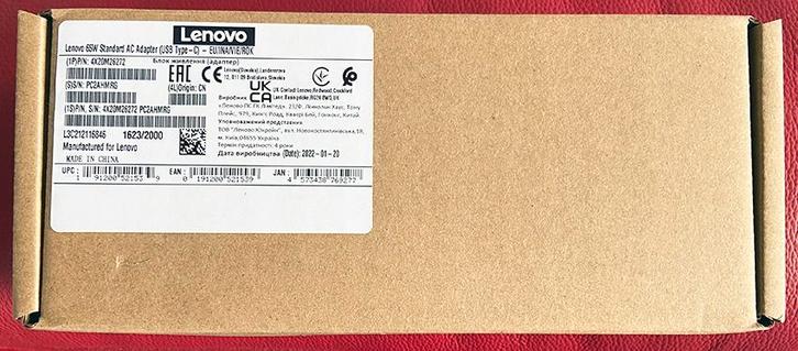 Lenovo 65W USB-C Power Adapter, Computers en Software, Laptop-opladers, Nieuw, Ophalen