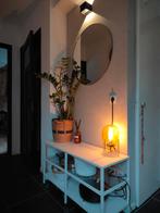 Ikea side table wit met glas, Ophalen, 50 tot 100 cm, Glas, Zo goed als nieuw