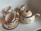 Zeller petit rose theeservies 1 theepot 6 theekopjes schotel, Ophalen of Verzenden, Zo goed als nieuw, Overige stijlen, Porselein