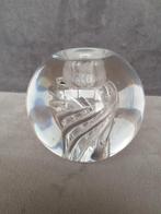 D102 Kristallen kandelaar met spiraal, gaaf, 9 cm, Ophalen of Verzenden