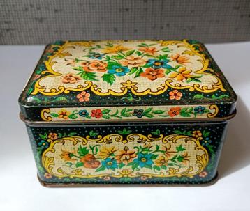 vintage metalen chocolade blik, engels beschikbaar voor biedingen