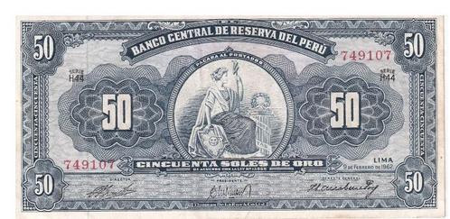 Peru, 50 Soles,,1962, XF, Postzegels en Munten, Bankbiljetten | Amerika, Los biljet, Zuid-Amerika, Ophalen of Verzenden
