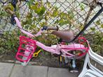 Roze kinderfiets 14 inch met zijwieltjes, Fietsen en Brommers, Ophalen, Gebruikt, 14 inch of minder, Handrem
