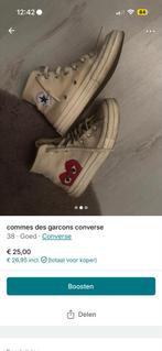 Converse x Comme des Garçons sneakers maat 38, Ophalen of Verzenden, Gedragen, Wit, Sneakers of Gympen