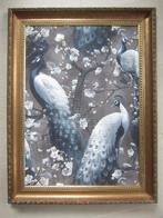 Brede oude gouden schilderijlijst Barok 80 x 60 pauwen, Ophalen of Verzenden