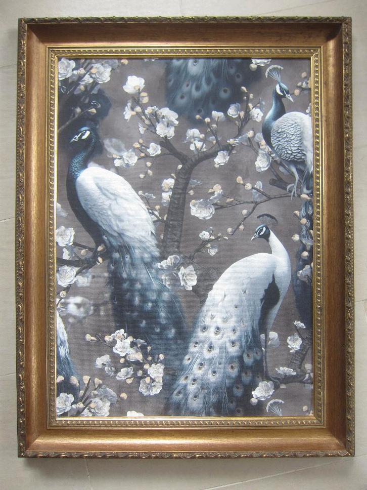 Brede oude gouden schilderijlijst Barok 80 x 60 pauwen, Antiek en Kunst, Kunst | Schilderijen | Klassiek, Ophalen of Verzenden