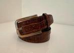 Croco leren riem ceintuur origineel crocoleer, Verzenden, Zo goed als nieuw, Bruin