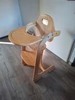 Houten Meegroeistoel met Eetblad Gratis ophalen, Kinderen en Baby's, Kinderstoelen, Ophalen, Gebruikt, Meegroeistoel, Afneembaar eetblad