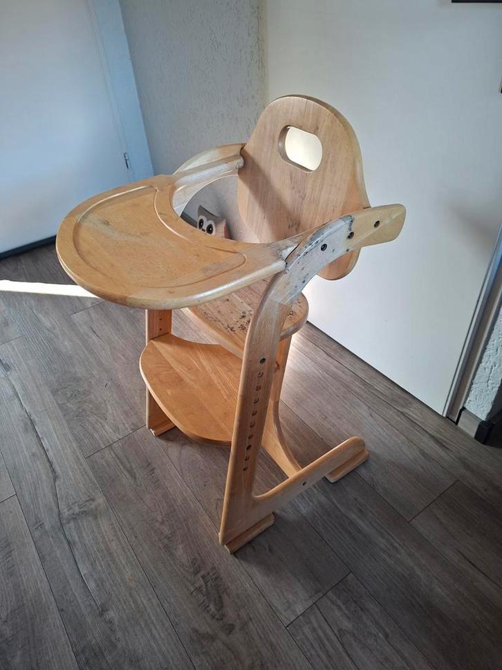 Houten Meegroeistoel met Eetblad Gratis ophalen, Kinderen en Baby's, Kinderstoelen, Gebruikt, Meegroeistoel, Afneembaar eetblad