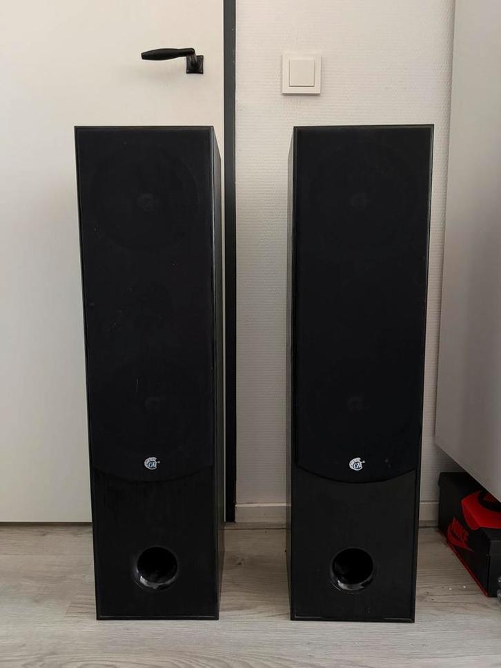 Cat LEB 401 Speakerset, Audio, Tv en Foto, Luidsprekers, Gebruikt, Front, Rear of Stereo speakers, 120 watt of meer, Overige merken