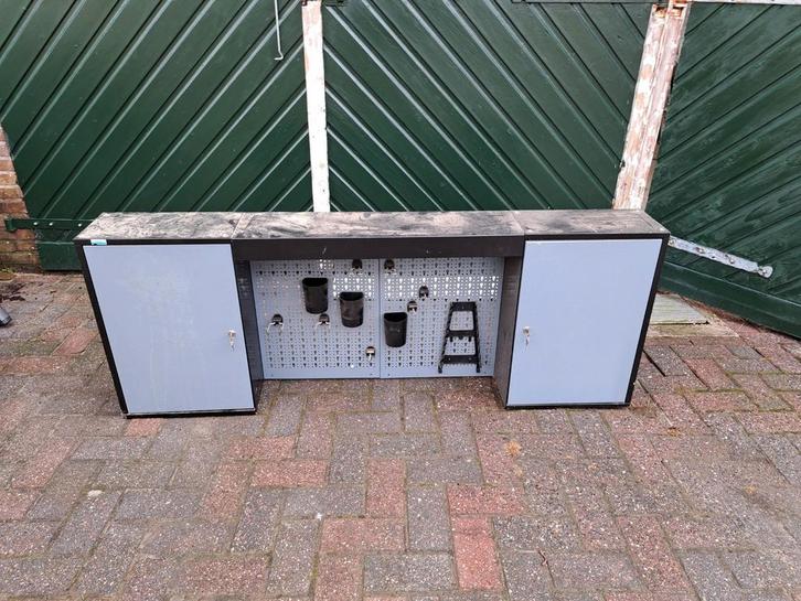 Werkbank bovenkasten inclusief gatenbord  en hangers.160cm, Doe-het-zelf en Verbouw, Overige Doe-het-zelf en Verbouw, Gebruikt