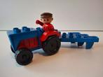 Duplo boer op tractor met eg., Ophalen of Verzenden, Zo goed als nieuw, Duplo