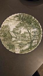 Johnson Brothers Wandbord - Watermolen Groen, Gebruikt, Porselein of Keramiek, Schaal, Ophalen of Verzenden