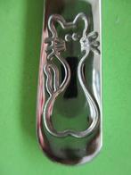 (KB4826) Kinderbestek HUISDIEREN Kat zittend mes, Ophalen of Verzenden, Gebruikt