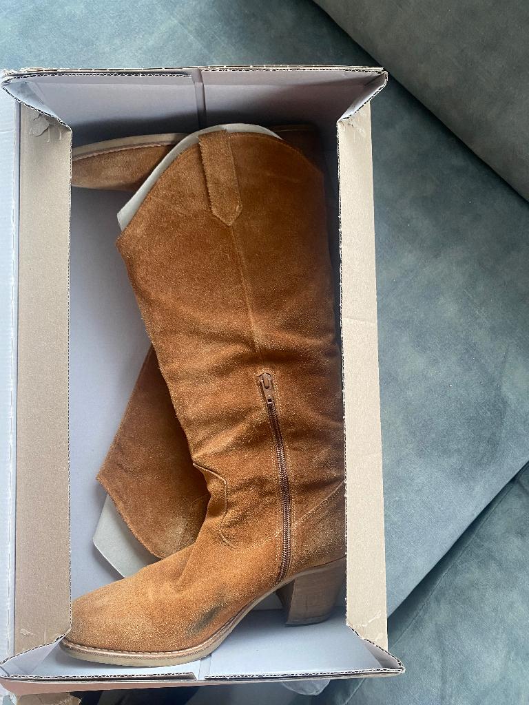 Cowboy laarzen van ViaVai in warme bruine tint in maat 39, Hoge laarzen, Bruin, Ophalen of Verzenden, Zo goed als nieuw