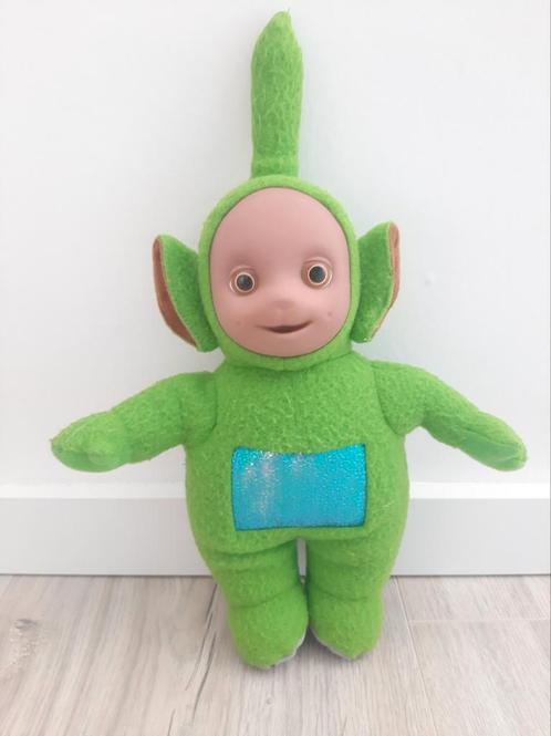 Knuffel teletubbies vintage dipsy groen K6822, Kinderen en Baby's, Speelgoed | Knuffels en Pluche, Zo goed als nieuw, Konijn, Ophalen of Verzenden